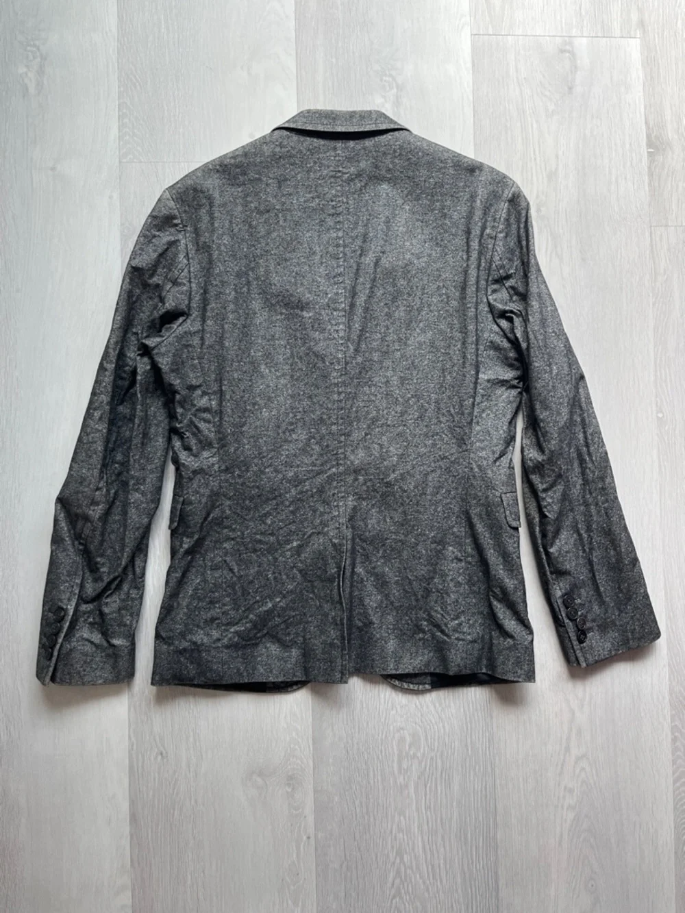 COS DENIM BLAZER JACKET GRAY TWO BUTTON LONG SLEEVE MENS EU46
